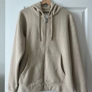 Cactus man Beige Zip Hoodie